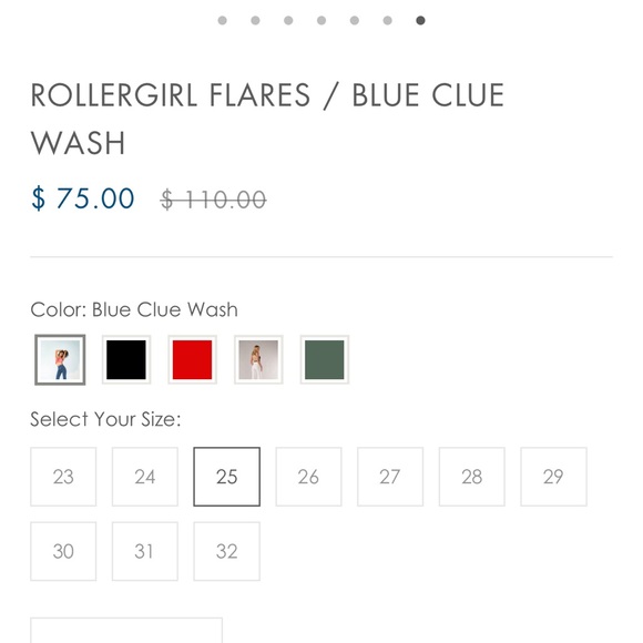 BRAND NEW revive denim roller girl flares size 25 - Picture 9 of 9